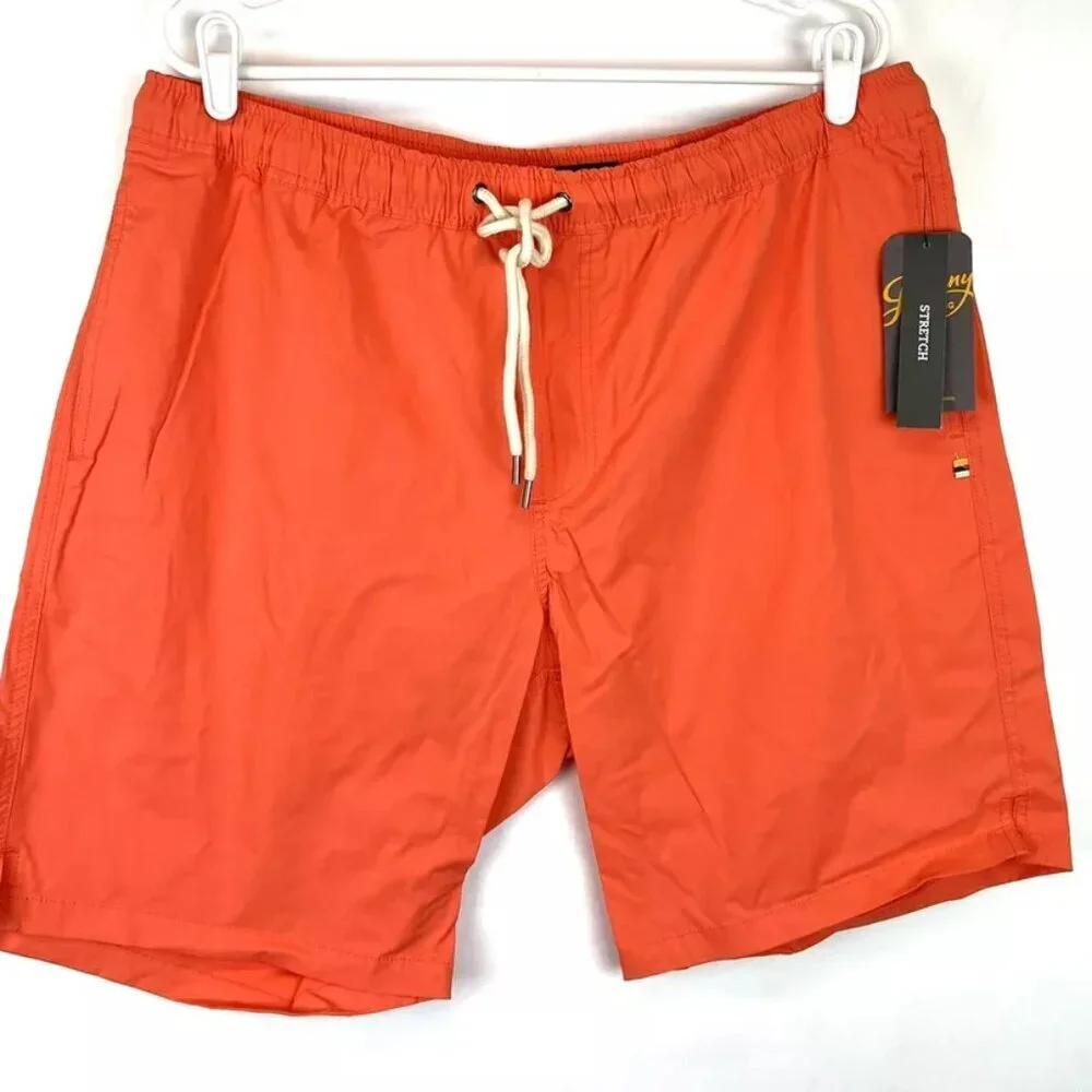Johnny Bigg Men’s Orange Boardshorts With Pockets Size 38